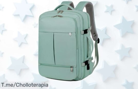 Mochila de viaje perfecta con alta capacidad y diseño para cabina, ¡super chollo que no puedes dejar escapar! Hazla tuya ahora antes de que se agote y aprovecha este ofertón