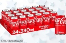¡No te pierdas el ofertón de CocaCola! 24 latas con sabor irresistible a un precio loco Refresca tu día y disfruta al instante, ¡compra ya antes que se agoten!