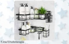 Organiza tu baño con la estantería Gobikey, fácil de instalar y súper resistente Aprovecha este ofertón único y consigue el orden que mereces ¡Compra ya antes de que se agote!