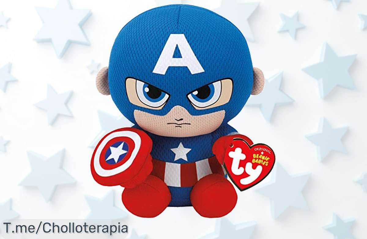 Peluche Beanie Baby Capitán América a precio loco: estilo vintage que brilla en cualquier ocasión. ¡No dejes pasar esta oferta única y cómpralo ya antes de que se agote!
