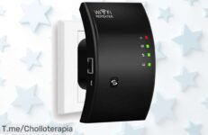 Potencia tu WiFi al instante con el amplificador N300, un super chollo que cubre hasta 200㎡ No dejes pasar esta oferta única, ¡hazte con el tuyo antes de que se acaben!