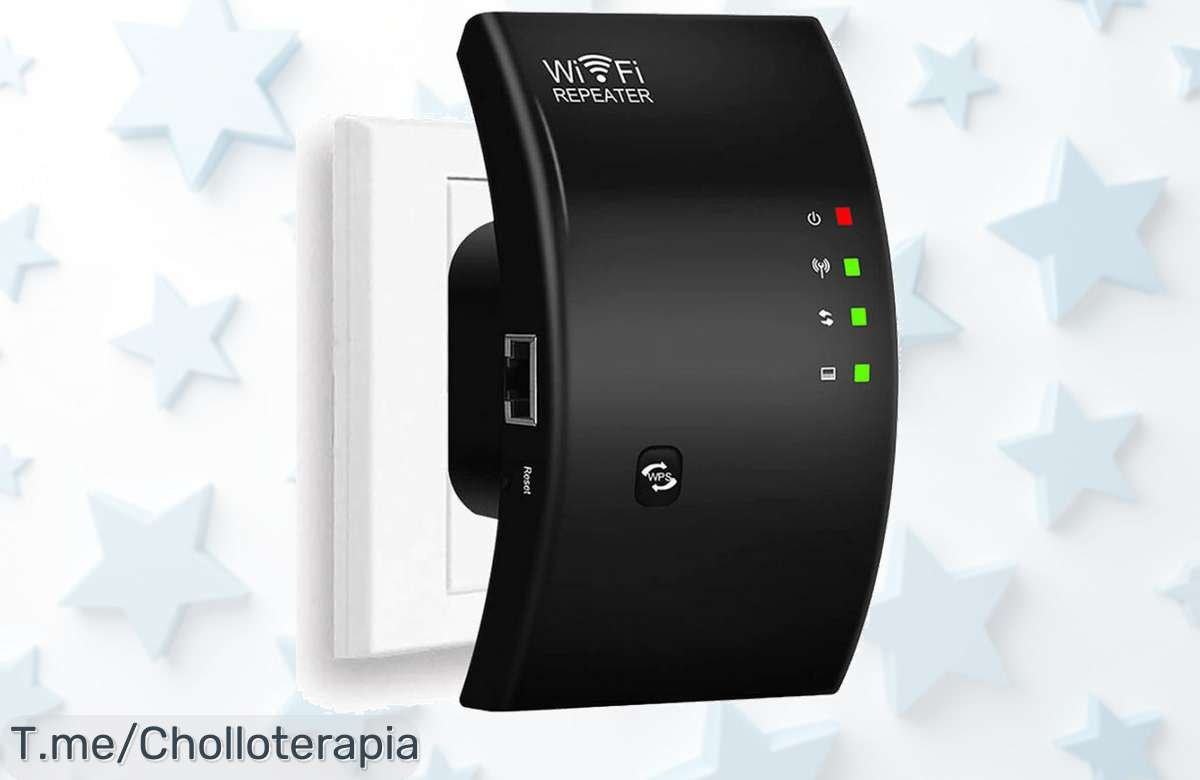 Potencia tu WiFi al instante con el amplificador N300, un super chollo que cubre hasta 200㎡. No dejes pasar esta oferta única, ¡hazte con el tuyo antes de que se acaben!