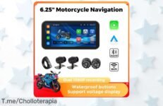 Potente GPS para motos: Navegación inalámbrica con Carplay y Android Auto, ¡precio loco por tiempo limitado! Aprovecha este super chollo antes de que se agote