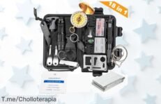 Prepárate para la aventura con el kit de supervivencia militar a un precio loco, ¡una oferta única que no puedes dejar escapar! Consíguelo ahora y vive la adrenalina