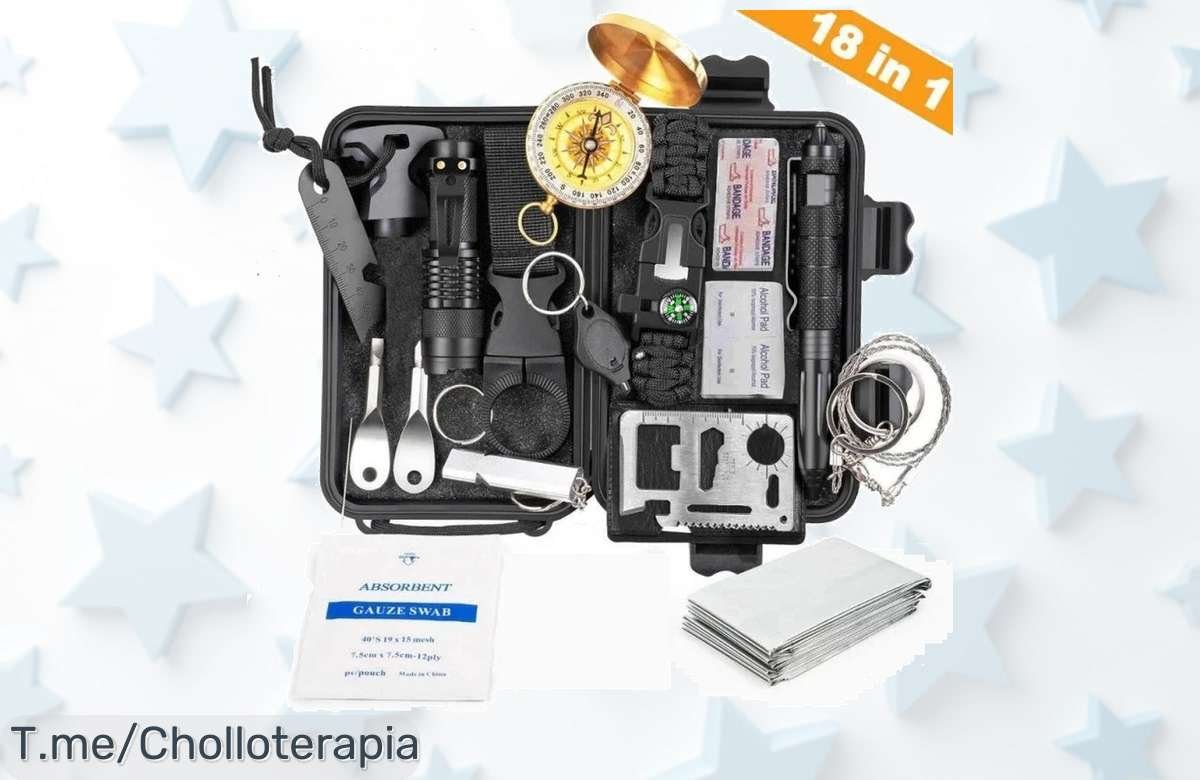 Prepárate para la aventura con el kit de supervivencia militar a un precio loco, ¡una oferta única que no puedes dejar escapar! Consíguelo ahora y vive la adrenalina.