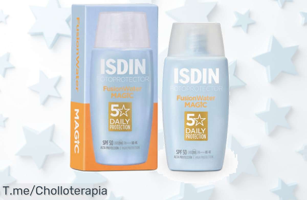 Protege tu piel con el Fotoprotector ISDIN Fusion Water SPF50+, ligero como una pluma y sin residuos. No dejes escapar este ofertón, ¡compra ya antes que se agote!