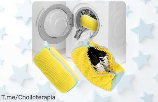 Protege tus zapatillas con nuestra bolsa de lavado, un diseño resistente que ahorra tiempo en la lavadora ¡Consigue este super chollo antes de que se acabe!