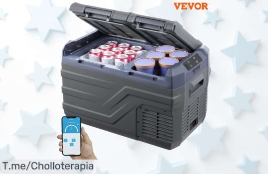 Refrigerador de coche portátil a precio loco, compresor de doble zona que asegura tus bebidas frías y snacks frescos en cada viaje ¡Aprovecha esta oferta increíble ya!