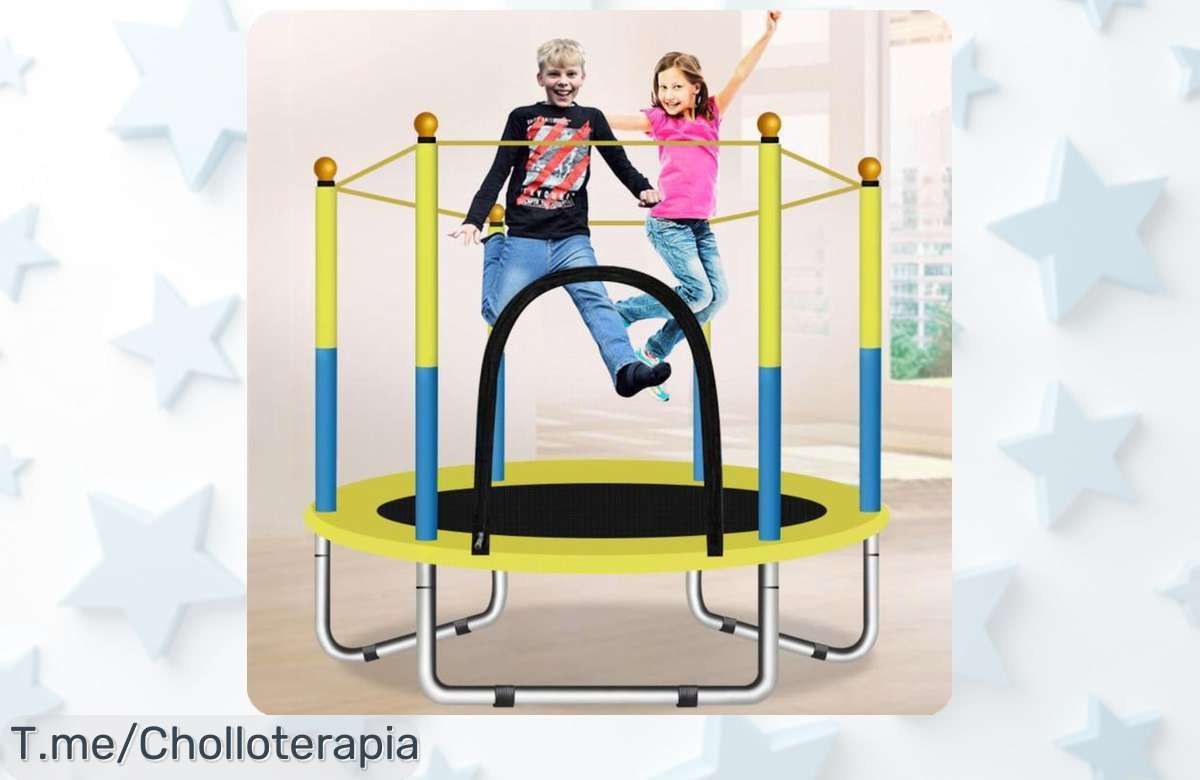 Regala diversión sin límites: Trampolín portátil de 140/160 cm, seguro y divertido a un precio loco. ¡No esperes más, las unidades se acaban rápido!