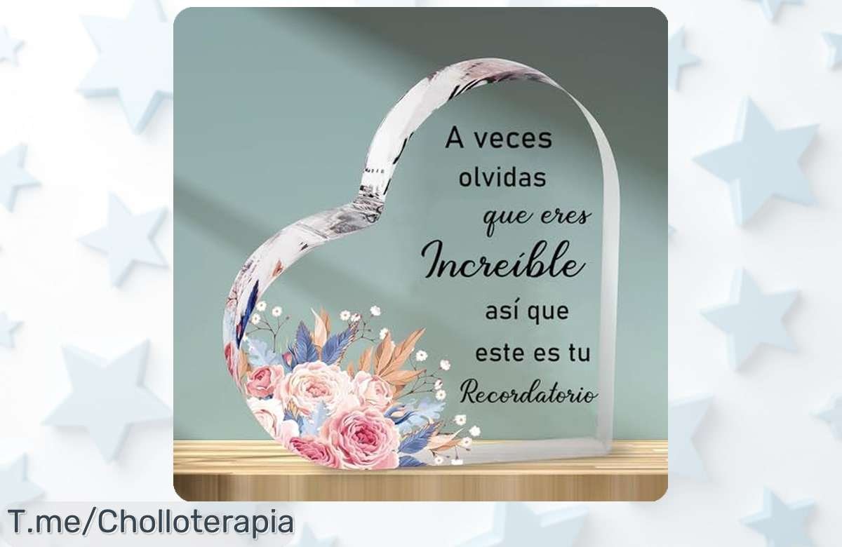 Regala felicidad ahora con la placa acrílica inspiradora, un super chollo que iluminará su día. ¡No dejes pasar esta oferta única y sorpréndela ya!