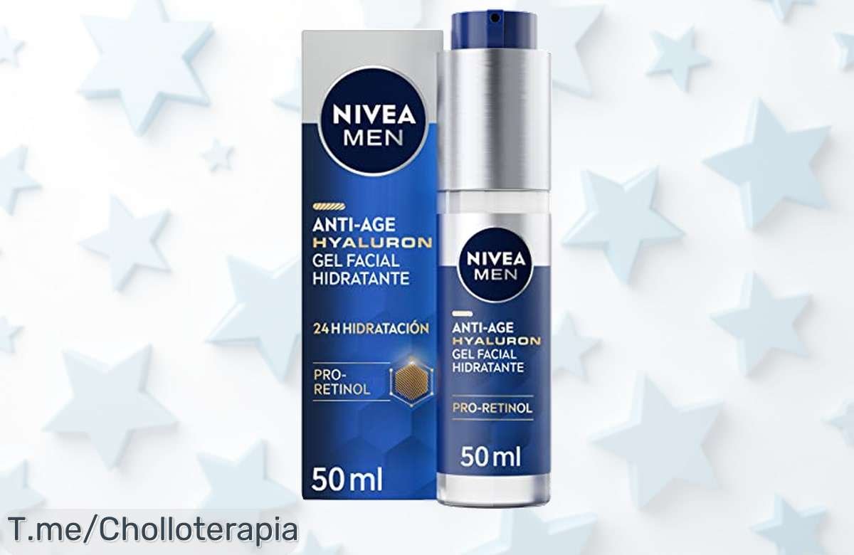 Rejuvenece tu piel al instante con el ofertón de NIVEA MEN Hyaluron Gel, hidratación sin grasa y firmeza. ¡Cómpralo ya antes de que se acabe este precio loco!