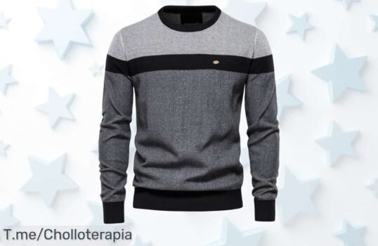 Renueva tu armario con el suéter AIOPESON de algodón 100% a un precio loco, un estilo casual que transforma tu look ¡Compra ya antes de que se agoten!