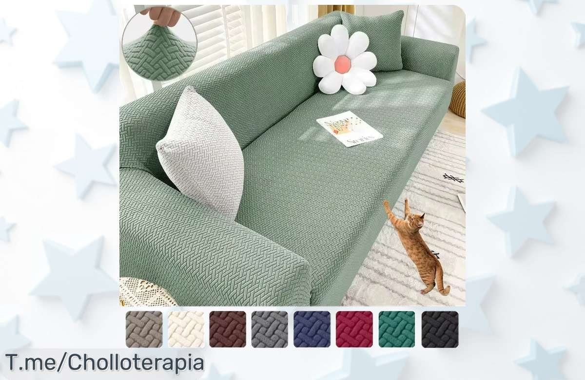 Renueva tu sala con la funda de sofá Jacquard, el super chollo que transforma tu hogar y le da un toque especial. ¡Compra ahora antes de que se agoten!