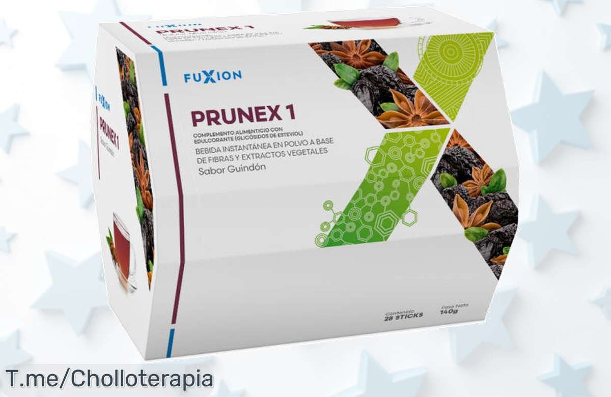 Revitalize tu bienestar con Prunex Fuxion: detoxifica tu colon y lleva 28 sobres de pura energía en un ofertón nunca visto. ¡Actúa ya antes que se agoten!