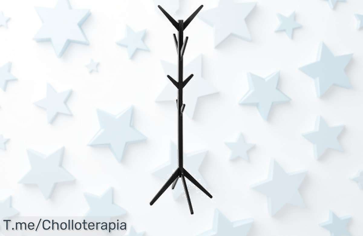 Revoluciona tu hogar con el perchero de pie multiestancia, 8 colgadores para mantener todo en orden. ¡No te pierdas este super chollo y compra ya antes de que se agote!