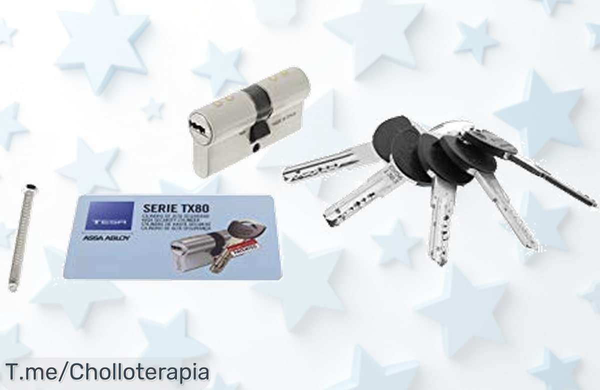 Revoluciona tu seguridad con el cilindro TX853070N: llave incopiable y protección avanzada. ¡Aprovecha este super chollo antes de que se agoten! Tu hogar lo merece.