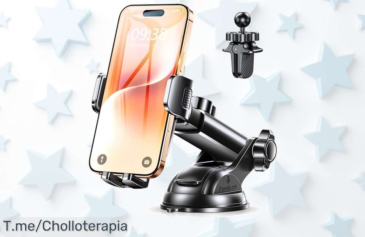Soporte Móvil para Coche con Succión Potente y Giro 360° a Precio Loco ¡Viaja Seguro y Fácil! Aprovecha el Descuentazo en esta Oferta Limitada, Compra Ya Antes que se Agoten.