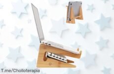 Transforma Tu Escritorio Con El Soporte Vertical De Madera Que Ordena, Cuida Tus Ojos Y Mejora La Ventilación A Un Precio Loco ¡Actúa Ya Antes De Que Se Acabe Este Ofertón!