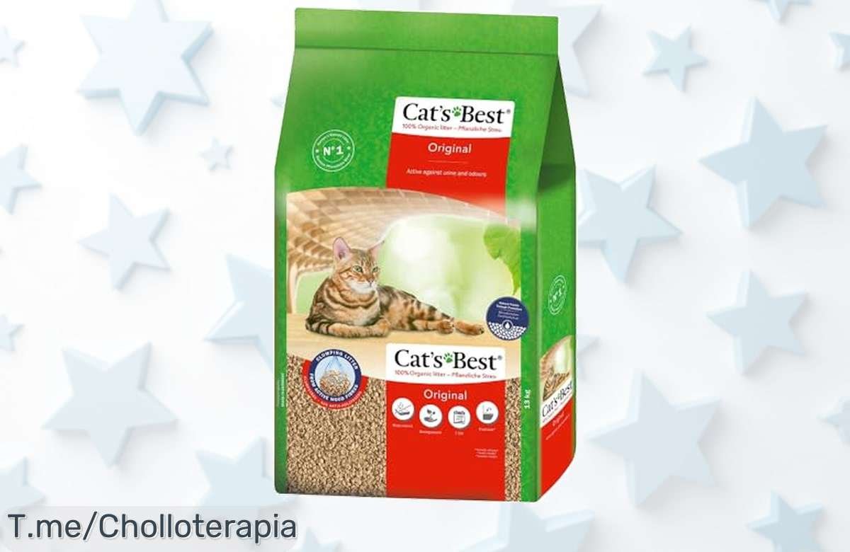 Transforma el baño de tu gato en un juego con Cat’s Best Arena, aglomerante y sin olores. Aprovecha este ofertón único y compra ya antes que se acabe esta locura.