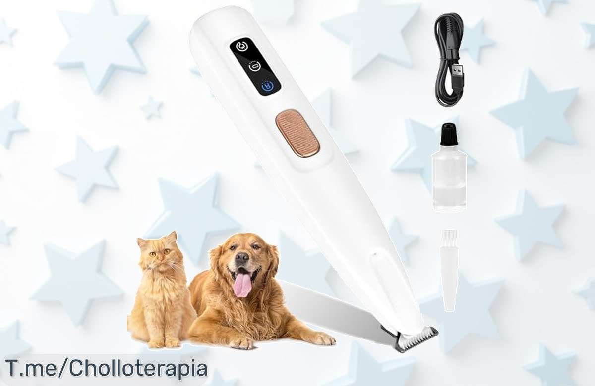 Transforma el cuidado de tu peludo con nuestra cortadora eléctrica silenciosa y LED, ¡super chollo limitado que hará brillar a tu mascota! Compra ya antes de que se agote.