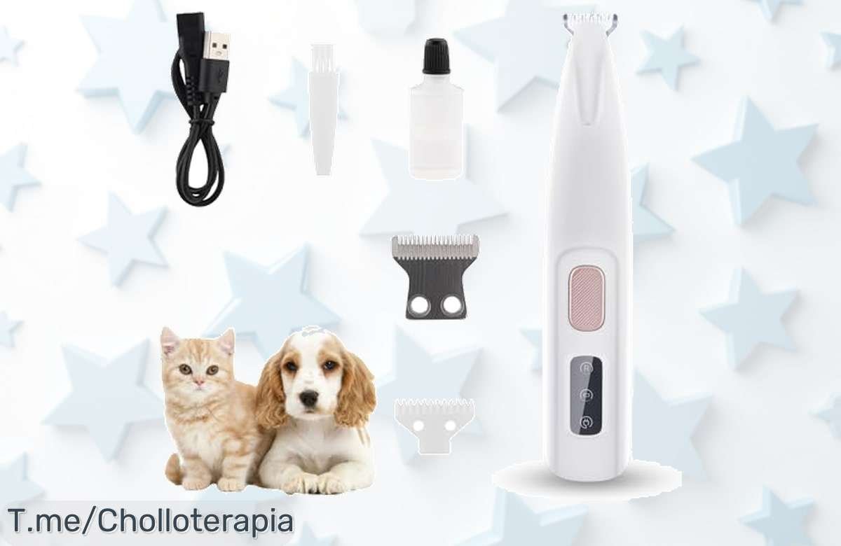 Transforma el look de tu peludo con la máquina Beihre: luz LED y hoja afilada para un corte perfecto. ¡Aprovecha este ofertón antes que se agote, recorta hoy!