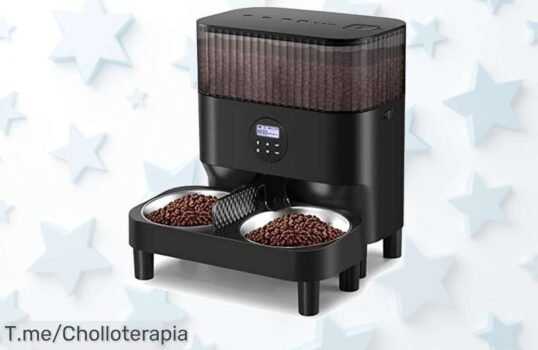 Transforma la hora de comer de tu gato con el comedero automático Sailvono, ¡un super chollo que no puedes dejar pasar! Controla porciones y graba tu mensaje amoroso ahora