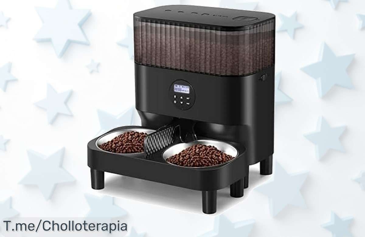 Transforma la hora de comer de tu gato con el comedero automático Sailvono, ¡un super chollo que no puedes dejar pasar! Controla porciones y graba tu mensaje amoroso ahora.