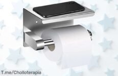 Transforma tu baño con el portarrollos de diseño moderno y fácil instalación, ¡un super chollo que no puedes dejar pasar! Aprovecha esta oferta única antes que se agote