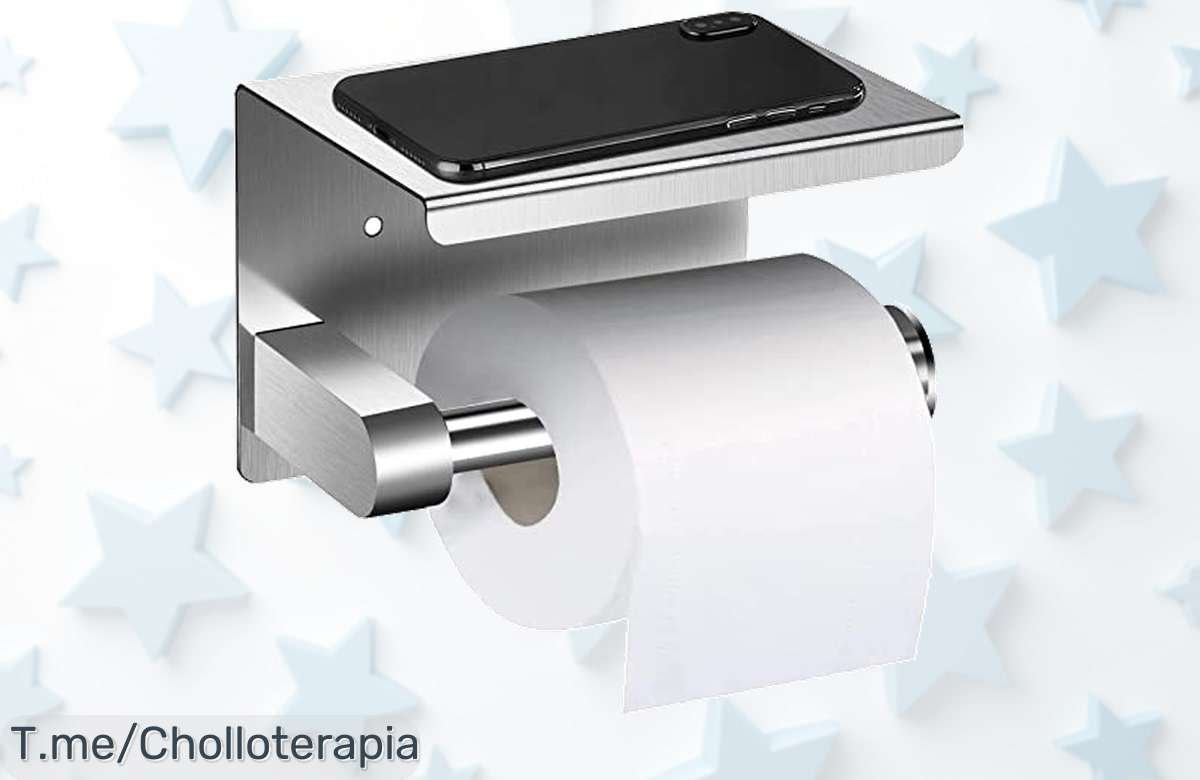Transforma tu baño con el portarrollos de diseño moderno y fácil instalación, ¡un super chollo que no puedes dejar pasar! Aprovecha esta oferta única antes que se agote.