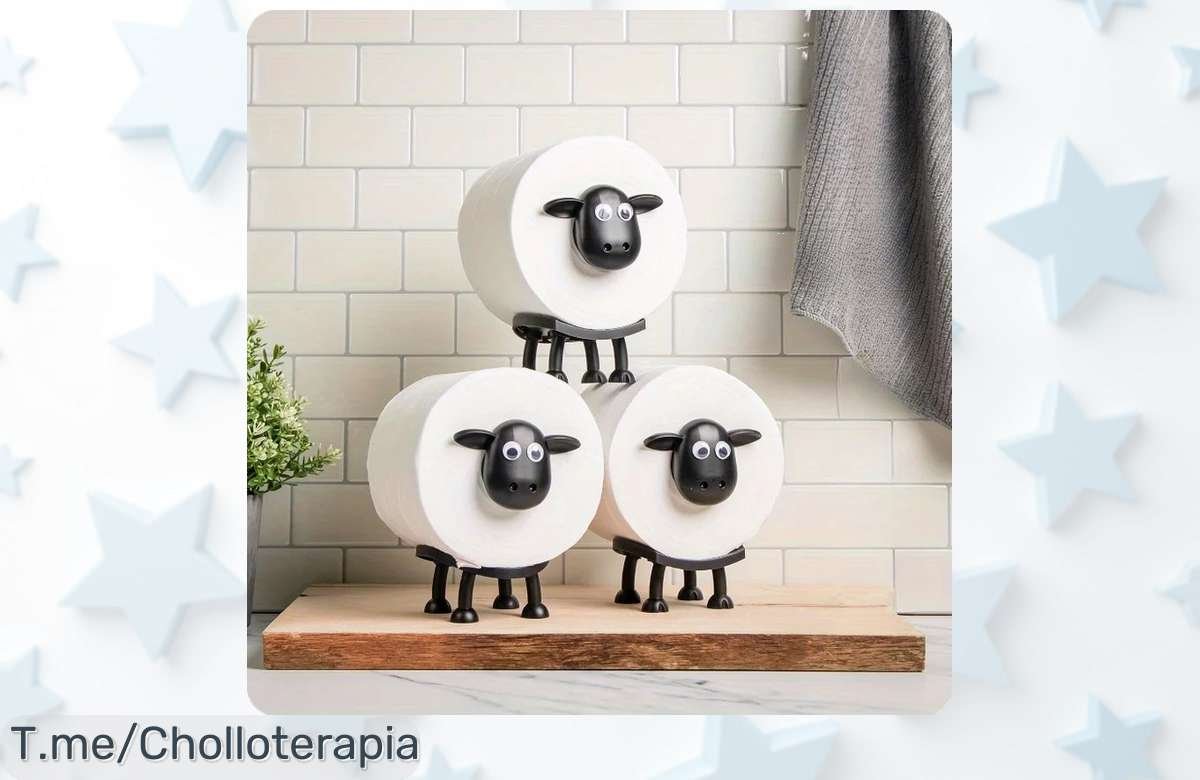 Transforma tu baño con el portarrollos de papel higiénico en forma de oveja, ¡un ofertón que hará reír a todos! Stock limitado, ¡hazlo tuyo ya antes que se agote!
