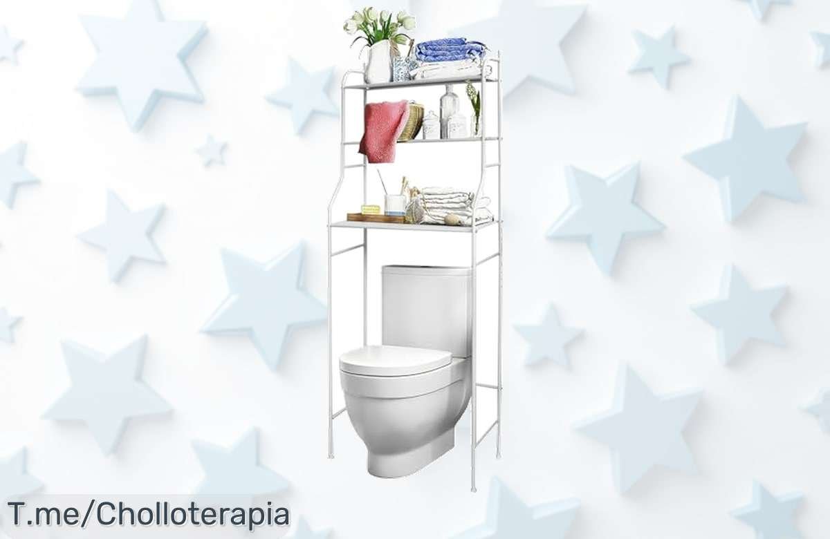 Transforma tu baño con esta estantería super chollo: 3 baldas para todo lo que necesitas. Organízate y aprovecha este ofertón antes de que se acabe, ¡compra ya!