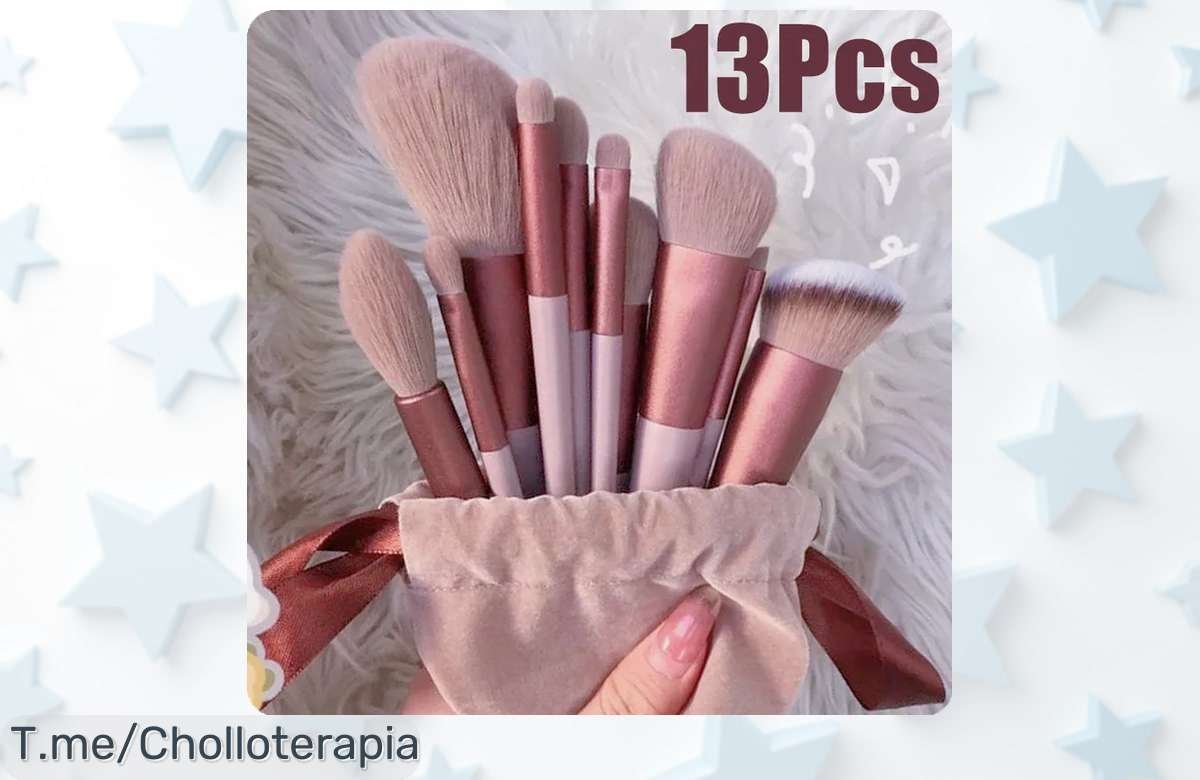 Transforma tu belleza con 13 brochas de maquillaje que te harán brillar, oferta única a precio loco. ¡Compra ahora y no dejes escapar este super chollo!