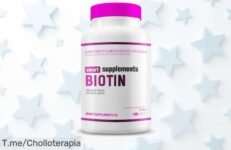 Transforma tu belleza con Biotina 500ug en cápsulas y disfruta de un cabello radiante ¡Super chollo! Aprovéchalo antes que se agote, actúa ya por este ofertón único