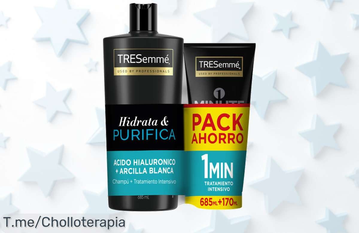 Transforma tu cabello con el pack TRESemmé: hidratación y purificación al instante, ¡super chollo que no puedes dejar pasar! Oferta limitada, actúa ya y sorpréndete.