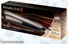 Transforma tu cabello con la plancha Remington Keratin Therapy Pro S8590, ¡un ofertón de tecnología avanzada que no puedes dejar escapar! ¡Compra ahora antes de que se agote!