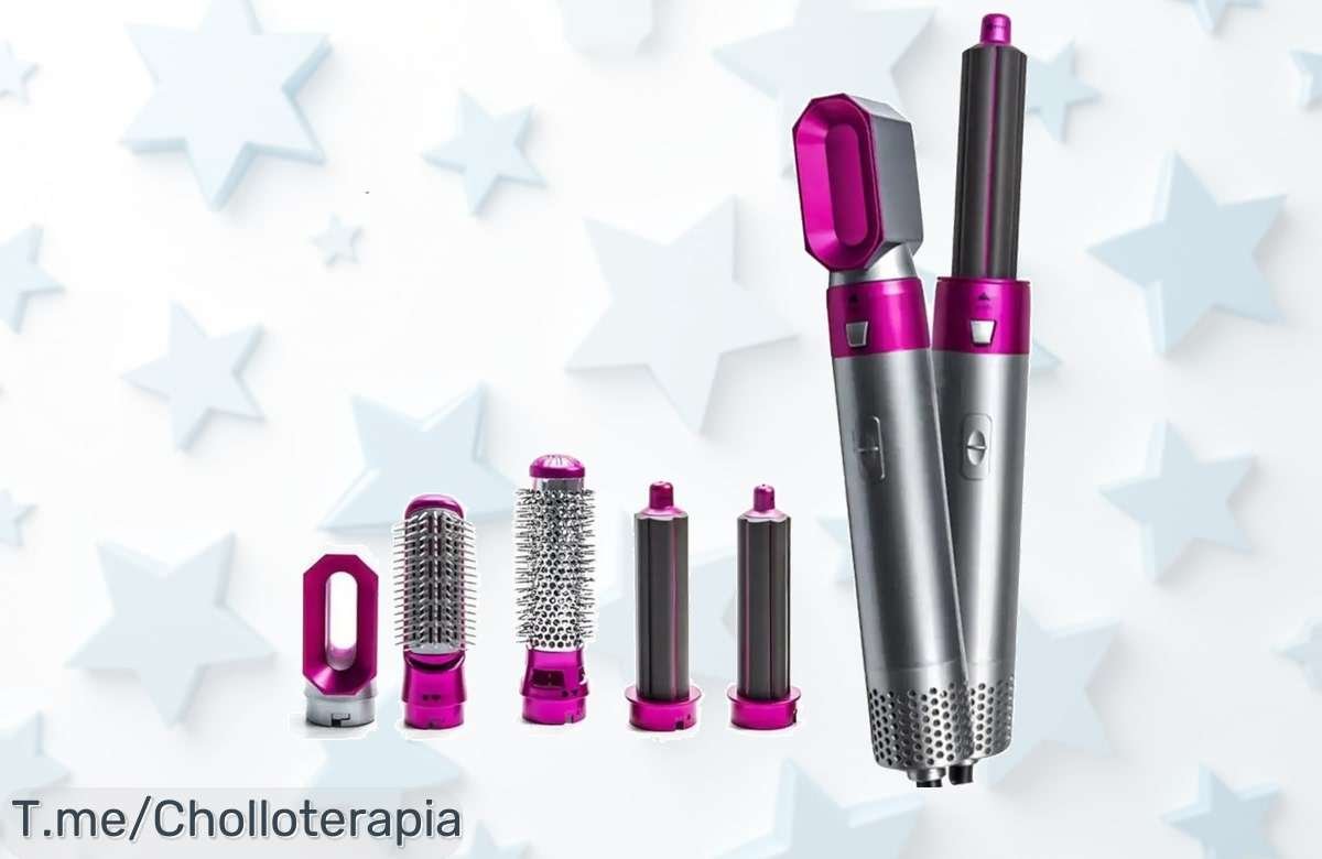 Transforma tu cabello en minutos con el cepillo secador 5 en 1, ¡ofertón único y limitado! No dejes pasar esta oportunidad loca para lucir espectacular.