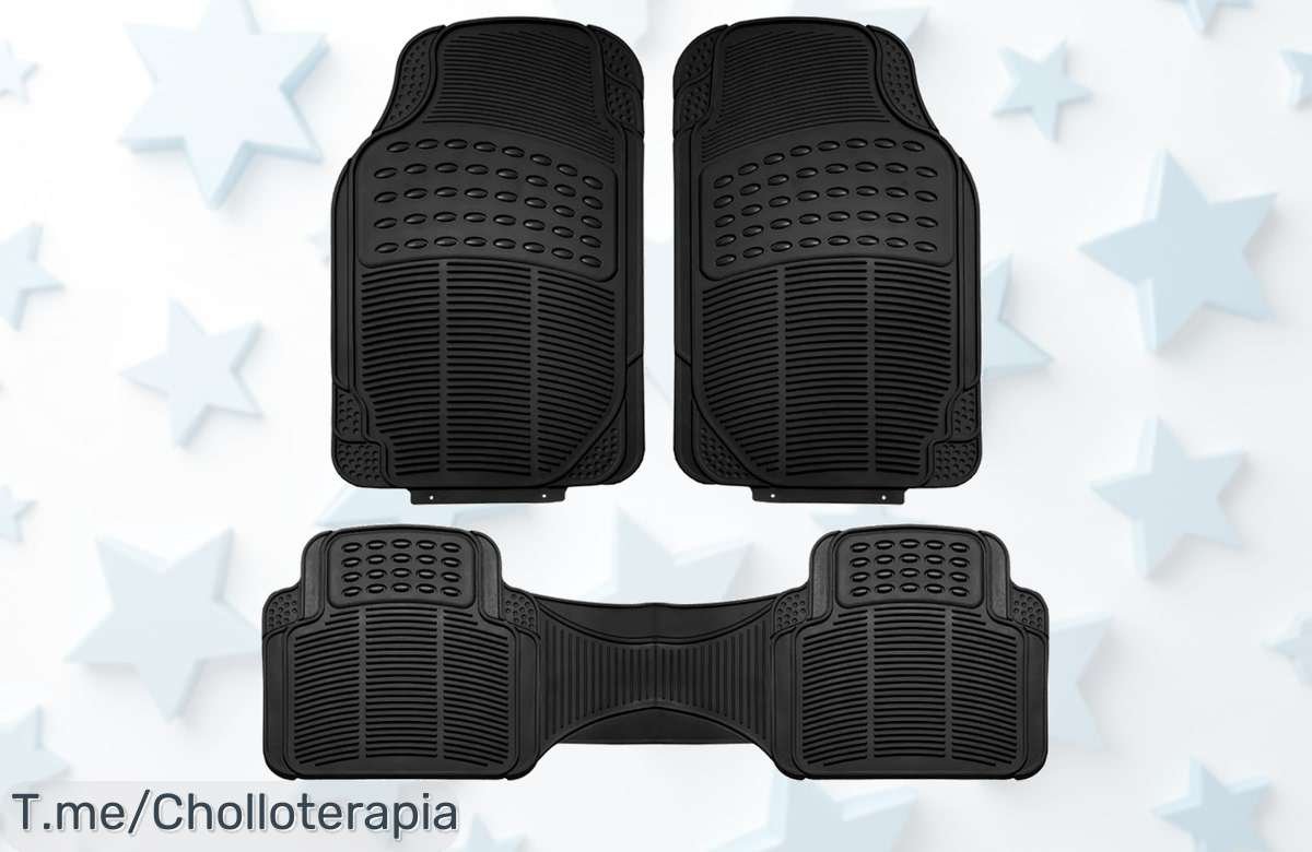 Transforma tu coche con estilo y seguridad: 4 alfombras antideslizantes ENERFERO a un precio loco, ¡oferta limitada que no puedes dejar pasar! Compra ya antes de que se agoten.