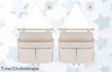 Transforma tu desorden en orden con el organizador colgante, ¡con 3 compartimentos y adhesivos súper resistentes! No dejes pasar este ofertón antes de que se agote el pack de 2