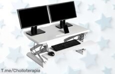 Transforma tu espacio de trabajo con la Bandeja para Teclado y Soporte de Teléfono, ¡ofertón nunca visto que te hará trabajar cómodo! Aprovecha este chollo limitado ahora