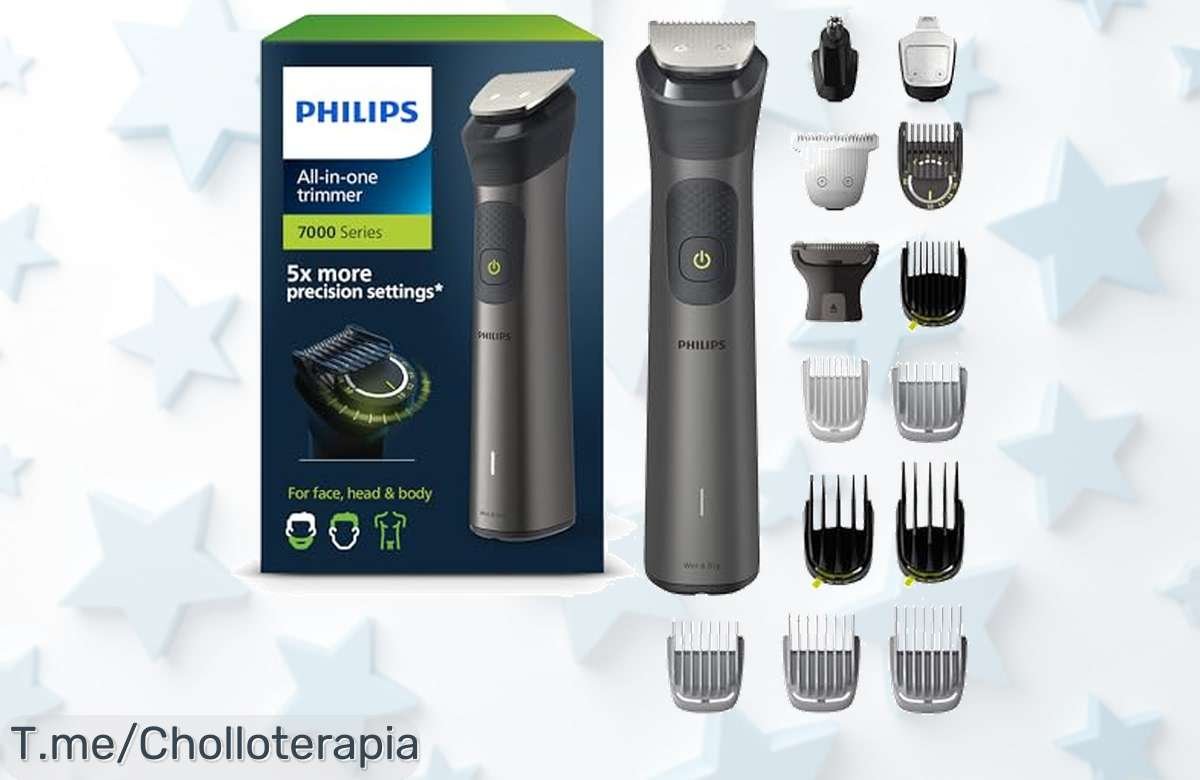 Transforma tu estilo con la Philips Recortadora de Barba 7000, cuchillas que nunca fallan y look impecable. Consigue este ofertón único antes de que se acabe.