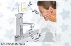 Transforma tu fregadero con un aireador universal y su brazo giratorio 1080° Ahorra tiempo y disfruta de una limpieza sin salpicaduras, ¡super chollo que vuela!