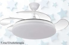 Transforma tu hogar con el Ventilador Salomon, luz LED regulable y diseño único a precio loco; solo por tiempo limitado ¡Compra ahora antes que se acabe este super chollo!