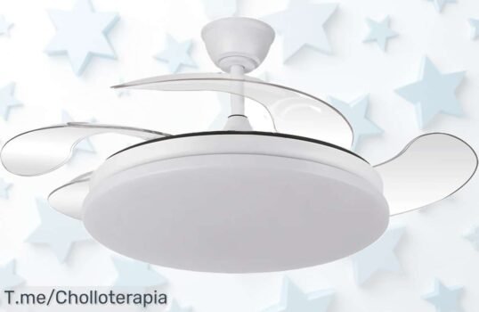 Transforma tu hogar con el Ventilador Salomon, luz LED regulable y diseño único a precio loco; solo por tiempo limitado ¡Compra ahora antes que se acabe este super chollo!