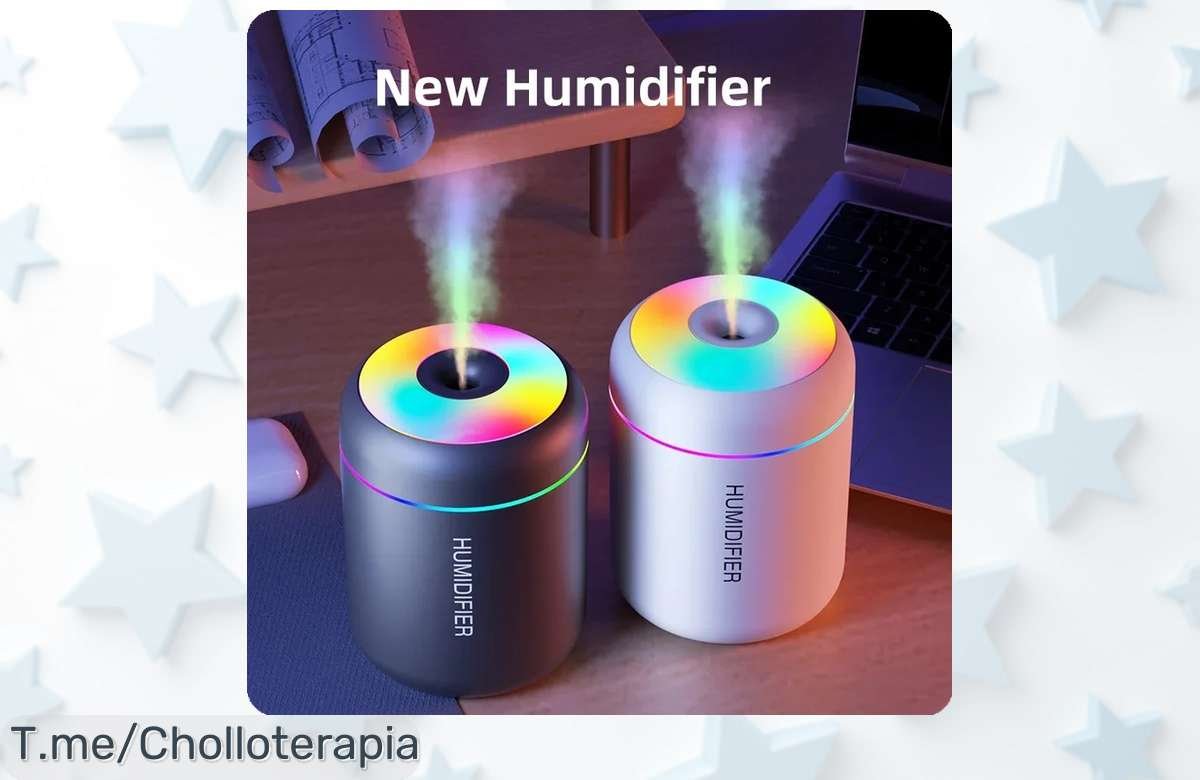 Transforma tu hogar con el mini humidificador que purifica el aire y llena de magia cada rincón, ¡aprovecha este ofertón antes de que se agote!