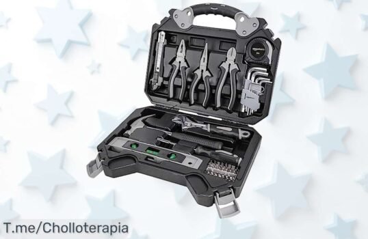 Transforma tu hogar con el super chollo de 51 herramientas de acero, ¡cómodas y ordenadas! No te pierdas este ofertón limitado, compra ya y sé el rey del bricolaje