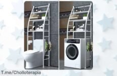 Transforma tu hogar con el super chollo del estante sobre lavadora: almacenamiento impermeable y ajustable en altura ¡Aprovecha esta oferta única antes que se acabe!
