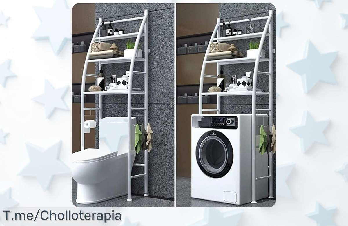 Transforma tu hogar con el super chollo del estante sobre lavadora: almacenamiento impermeable y ajustable en altura. ¡Aprovecha esta oferta única antes que se acabe!