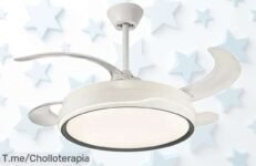 Transforma tu hogar con el ventilador NARVI en un super chollo: palas retráctiles y luz LED regulable ¡No dejes pasar esta oferta limitada, compra ahora!