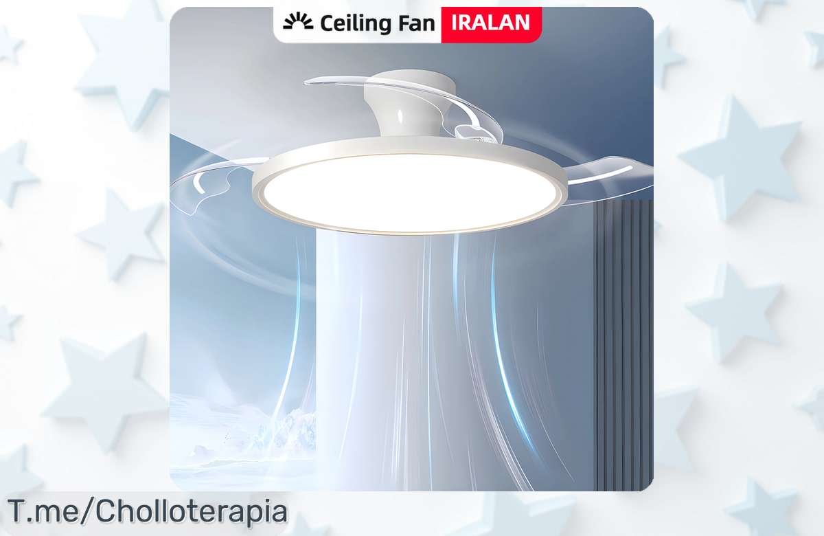 Transforma tu hogar con el ventilador de techo IRALAN, diseño ultrafino que refresca y decora. Aprovecha este ofertón único, ¡compra ya antes de que se agote!