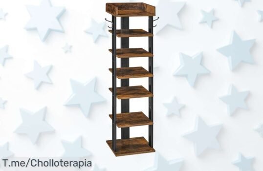 Transforma tu hogar con el zapatero vertical de 7 niveles, perfecto para mantener tus zapatos organizados Aprovecha este ofertón antes que se agote y di adiós al desorden